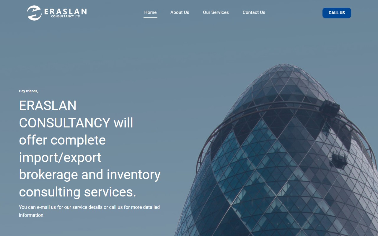 Eraslan Consultancy website screenshot